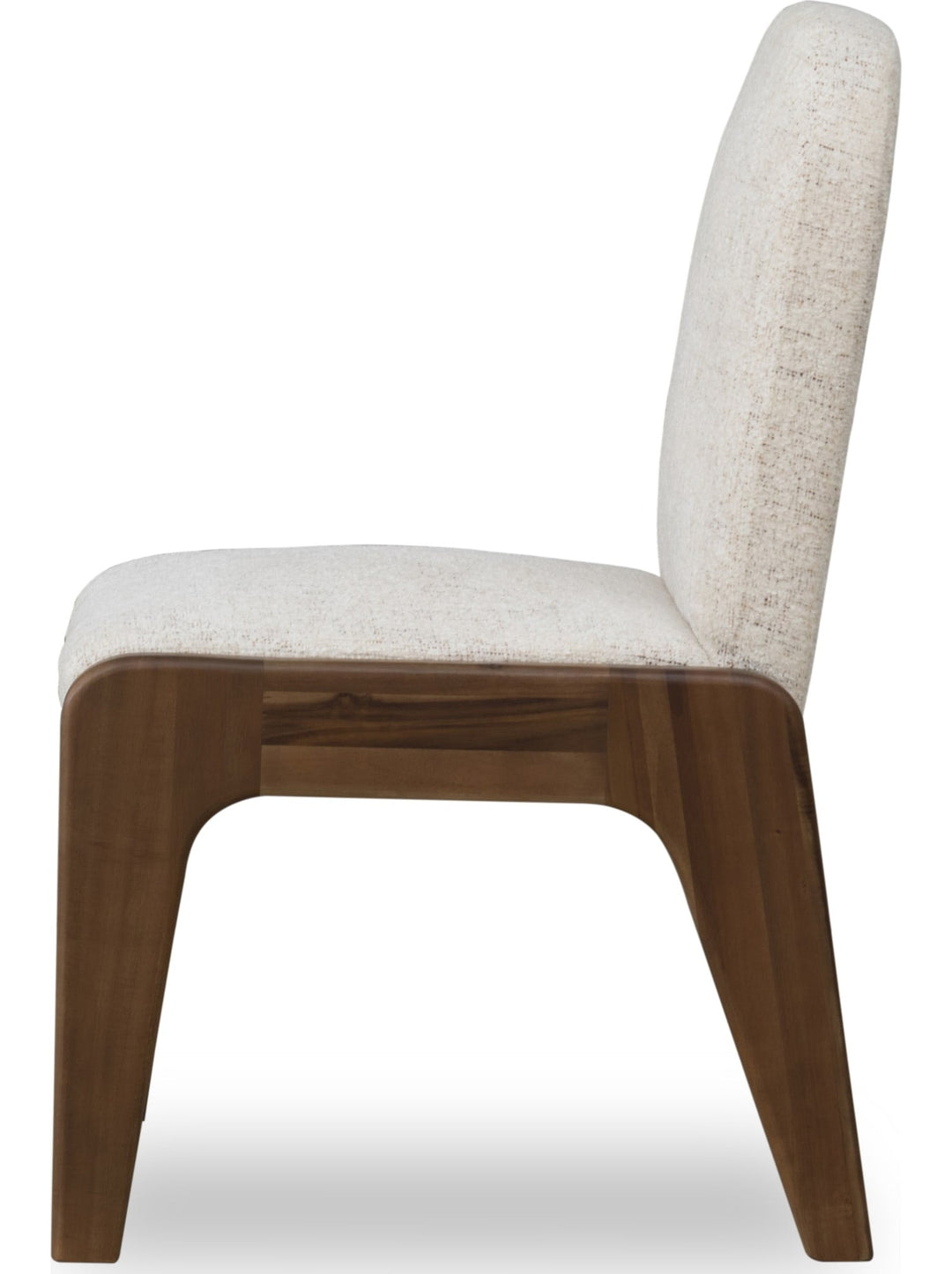 Xolani Chenille Upholstered Dining Chair in Chinchilla and Impala — product view on a white background