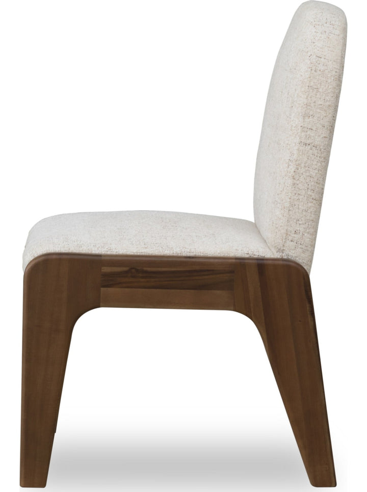 Xolani Chenille Upholstered Dining Chair in Chinchilla and Impala — product view on a white background