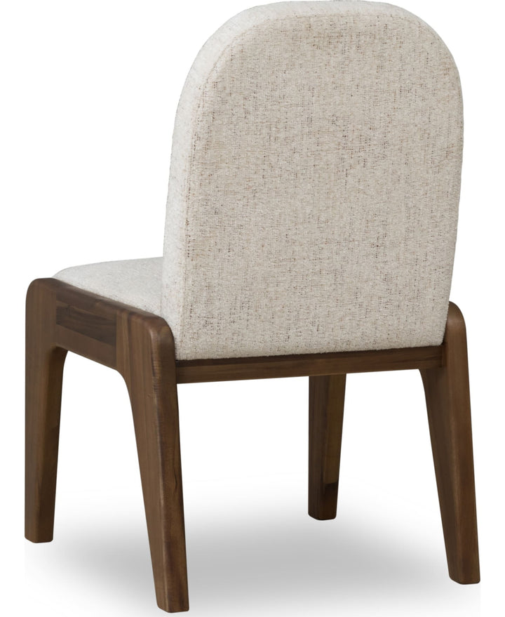Xolani Chenille Upholstered Dining Chair in Chinchilla and Impala — product view on a white background