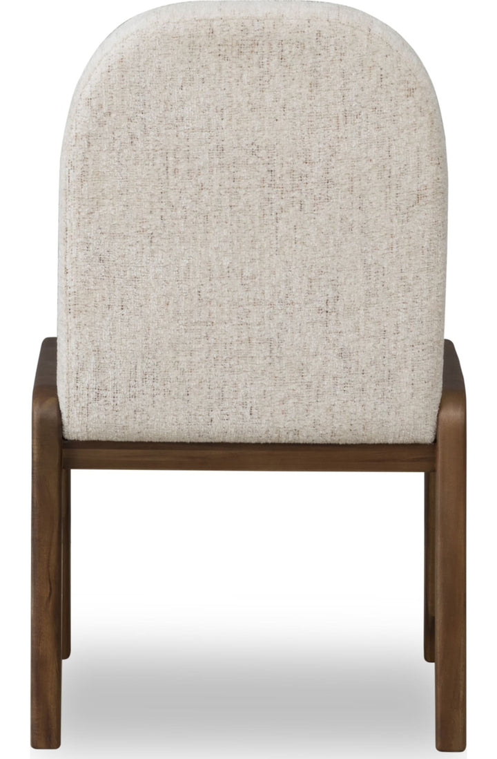 Xolani Chenille Upholstered Dining Chair in Chinchilla and Impala — product view on a white background