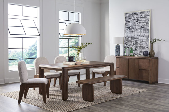 Xolani Dining Bench in Impala — lifestyle photo