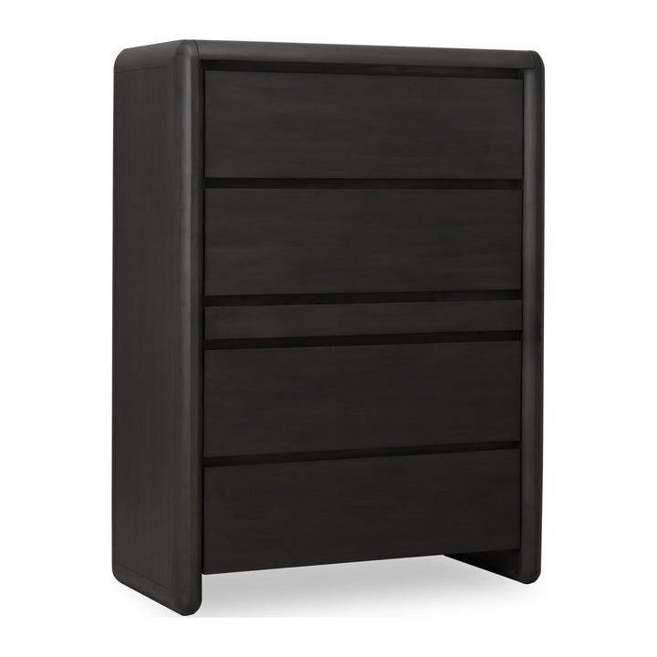 Xolani Five Drawer Chest with Jewelry Tray by Modus in Jaguar — on a white background