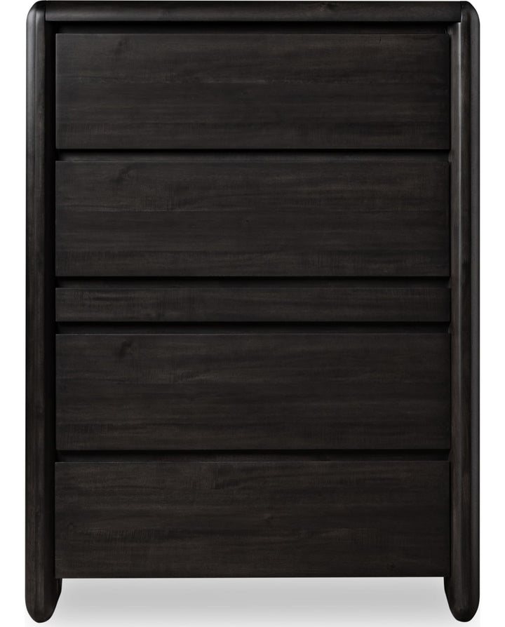 Xolani Five Drawer Chest with Jewelry Tray in Jaguar — on a white background