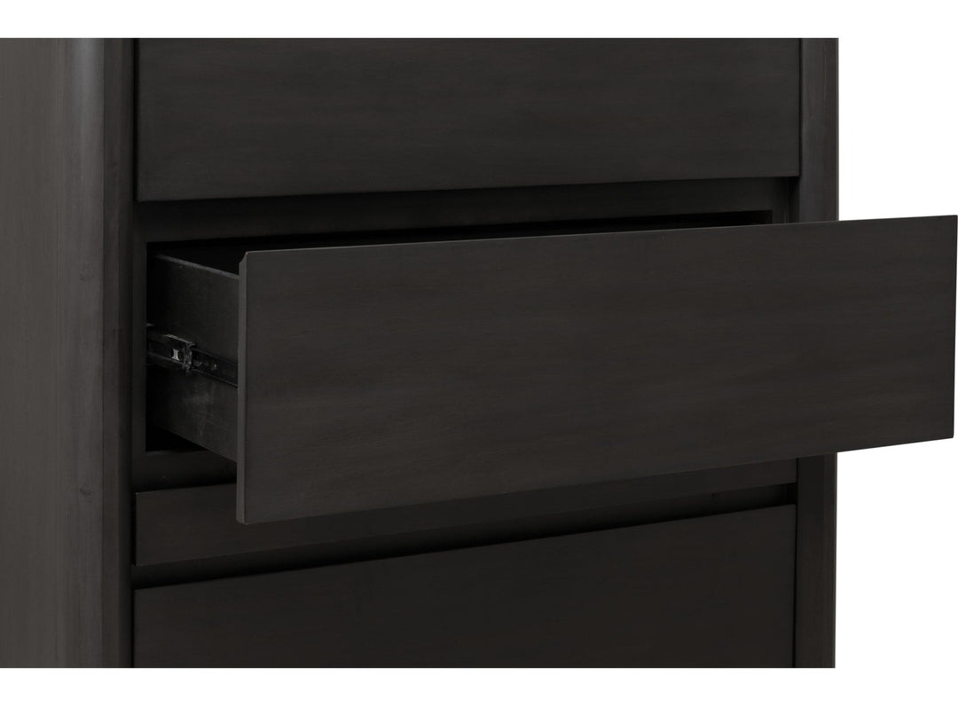 Xolani Five Drawer Chest with Jewelry Tray in Jaguar — with drawers open