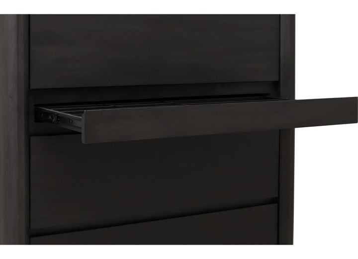 Xolani Five Drawer Chest with Jewelry Tray in Jaguar — with drawers open