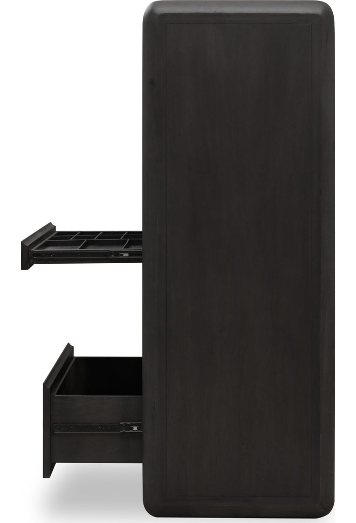 Xolani Five Drawer Chest with Jewelry Tray in Jaguar — side view