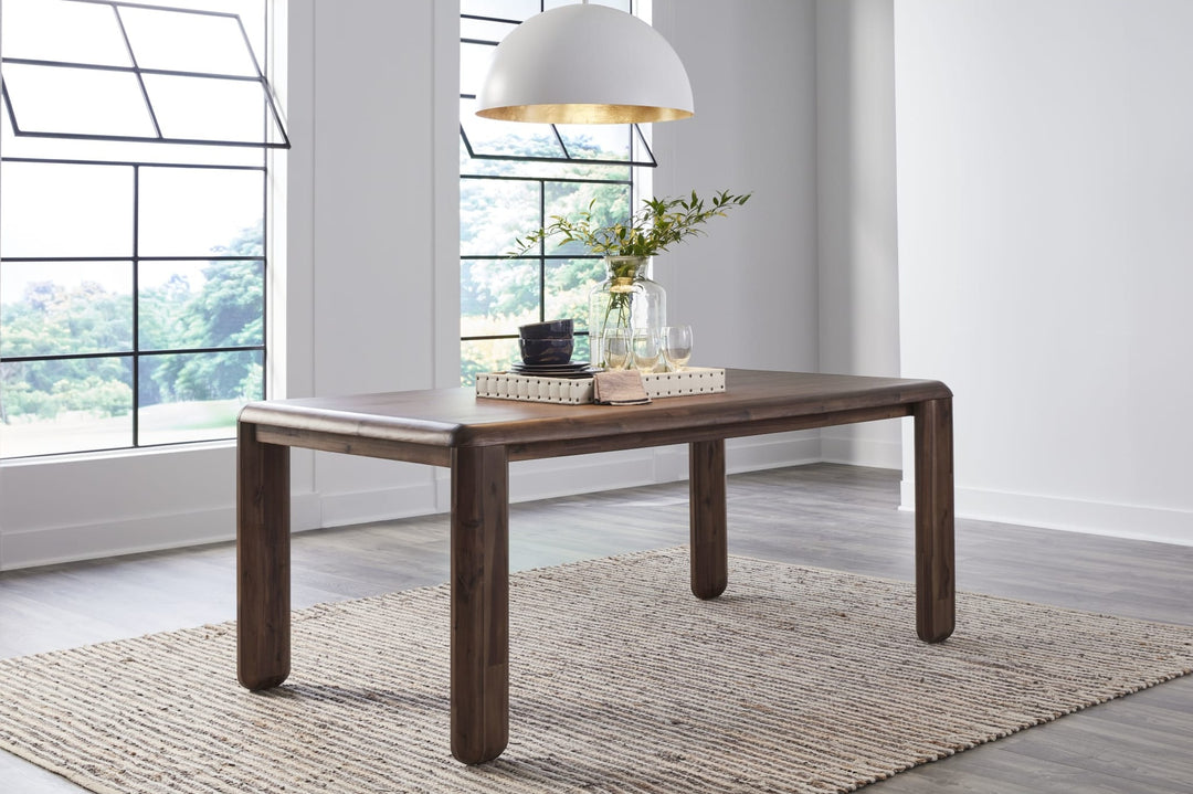 Xolani Leg Dining Table in Impala — lifestyle photo