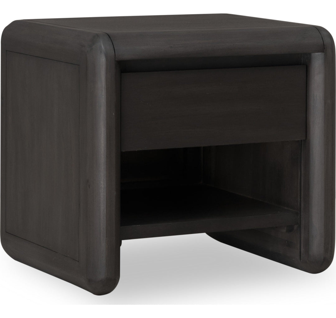 Xolani One Drawer Nightstand in Jaguar — on a white background