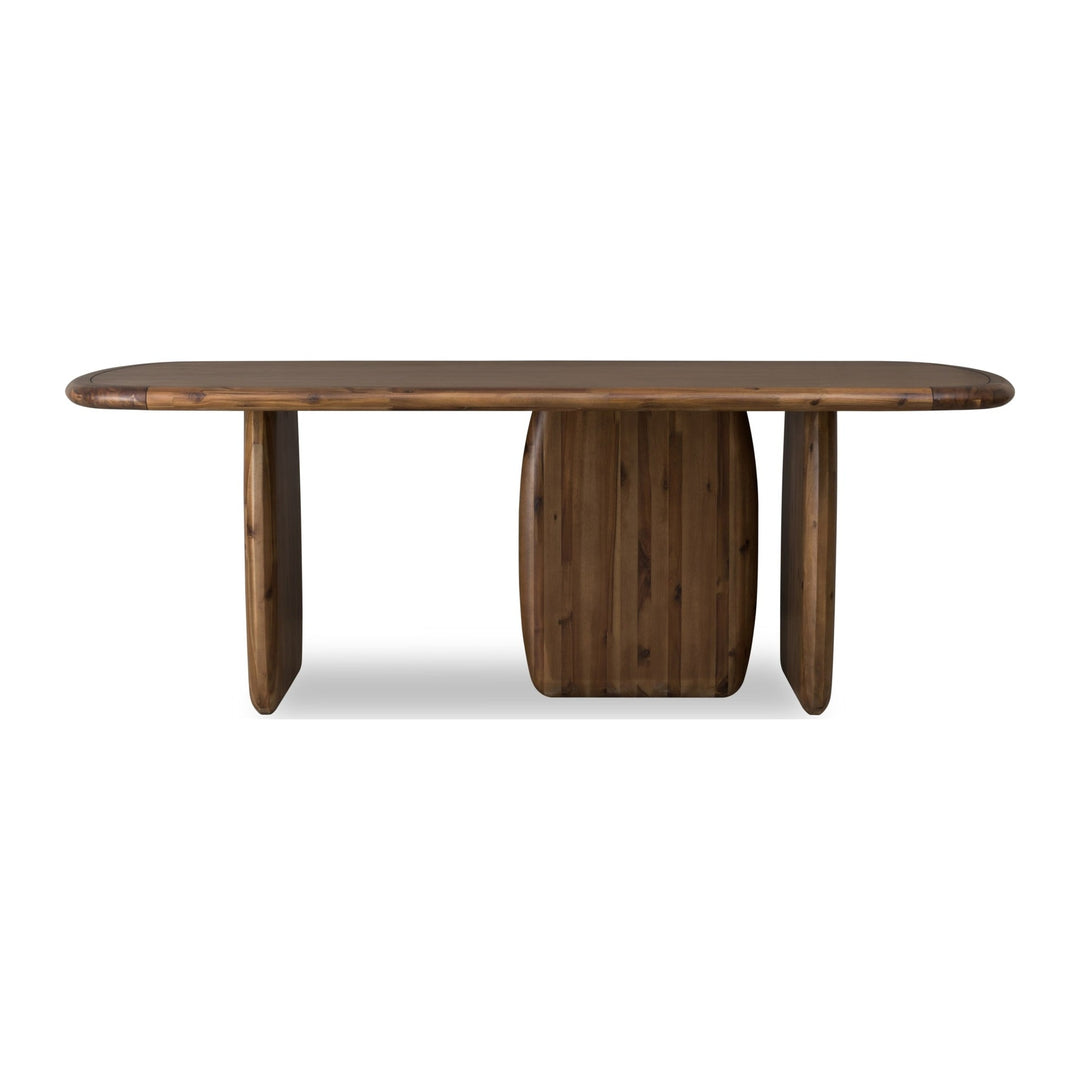 Xolani Pedestal Dining Table by Modus in Impala — product view on a white background