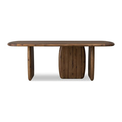 Xolani Pedestal Dining Table by Modus in Impala — product view on a white background