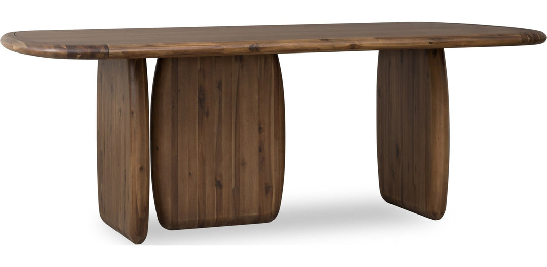 Xolani Pedestal Dining Table in Impala — product view on a white background