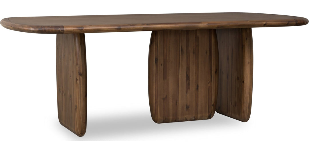 Xolani Pedestal Dining Table in Impala — product view on a white background