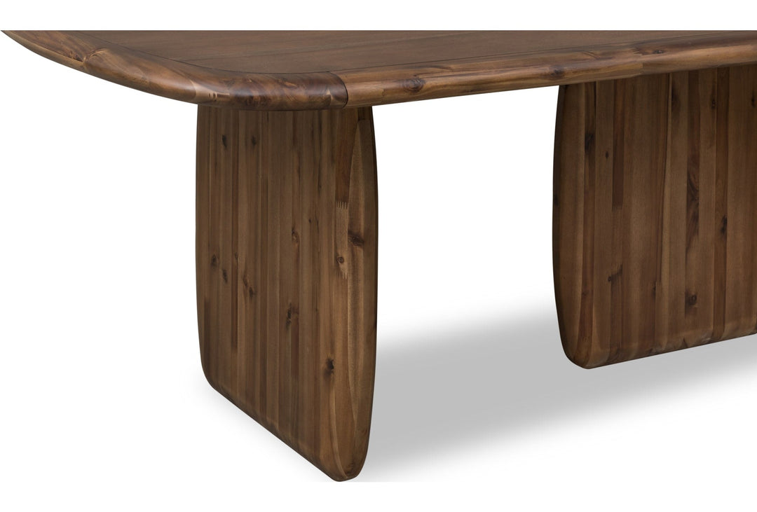 Xolani Pedestal Dining Table in Impala — product view on a white background