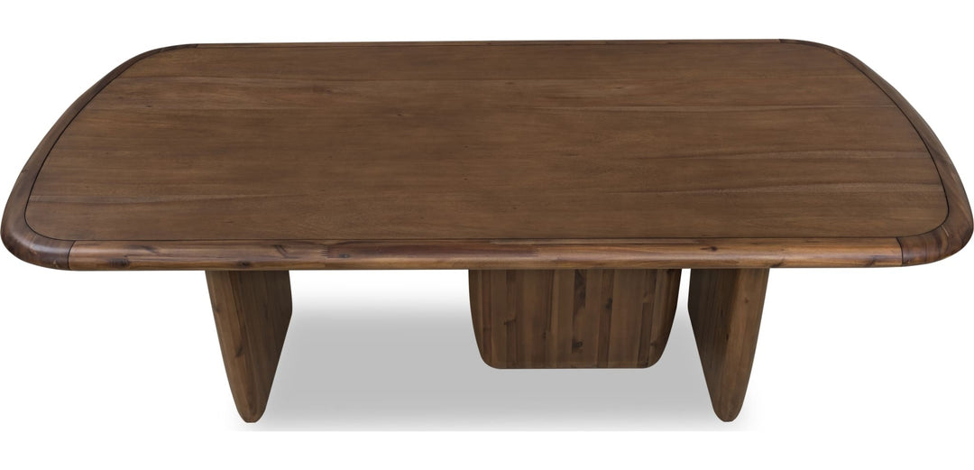 Xolani Pedestal Dining Table in Impala — product view on a white background