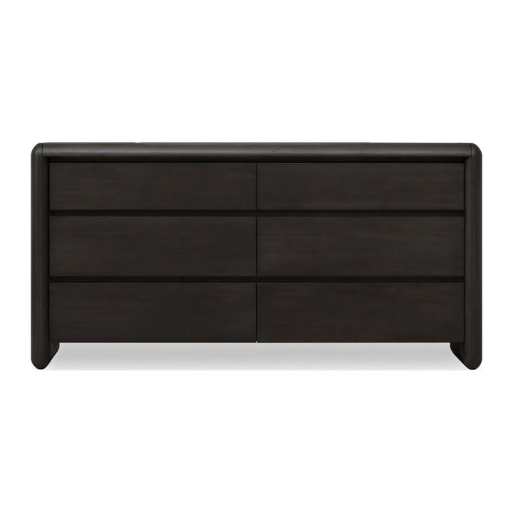 Xolani Six Drawer Dresser by Modus in Jaguar — on a white background