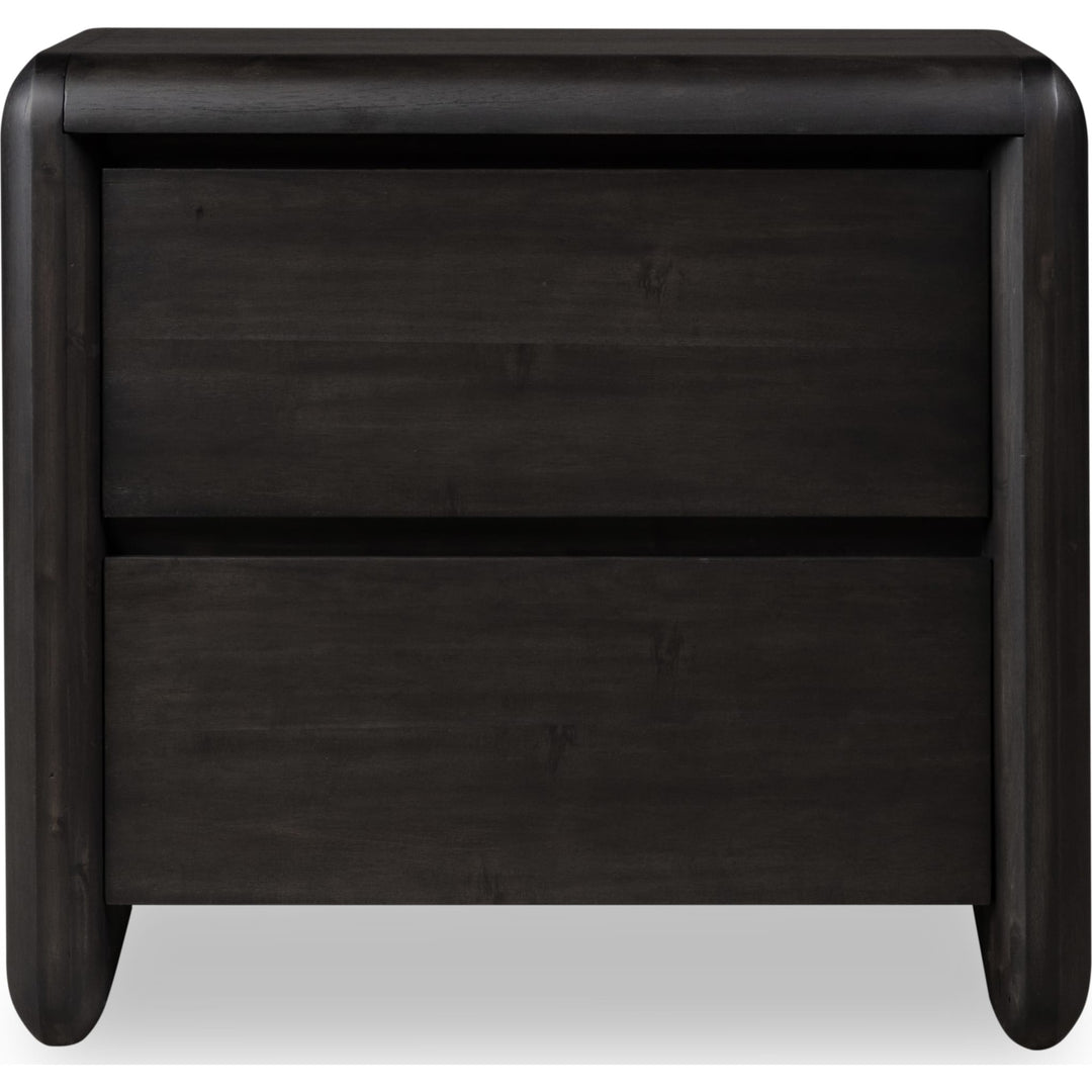 Xolani Two Drawer Nightstand in Jaguar — on a white background