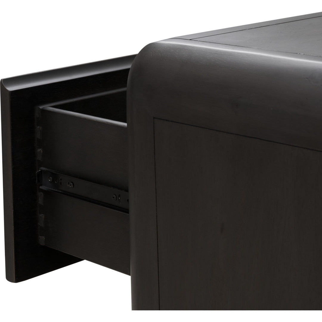 Xolani Two Drawer Nightstand in Jaguar — with drawers open