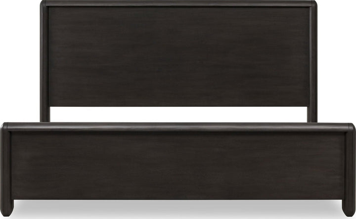Xolani Wood Platform Bed in Jaguar — front view without mattress