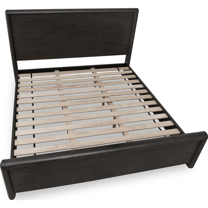 Xolani Wood Platform Bed in Jaguar — without mattress, showing slat platform