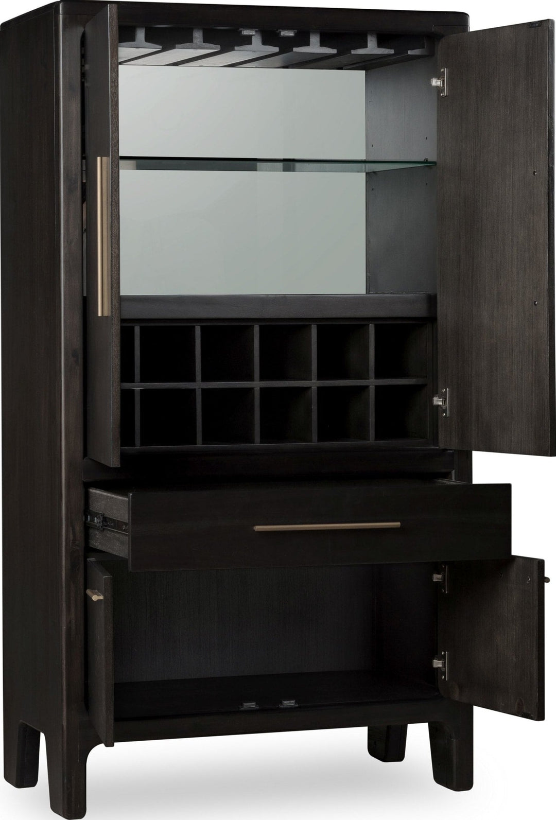 Zamba Bar Cabinet in Jaguar — lifestyle photo
