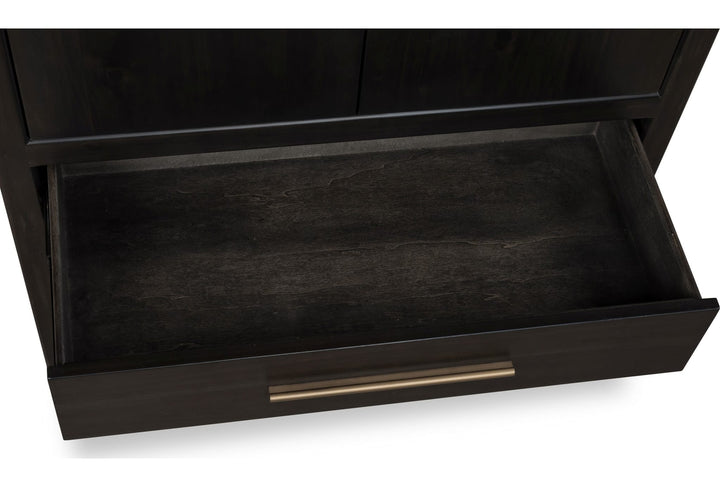 Zamba Bar Cabinet in Jaguar — product view on a white background