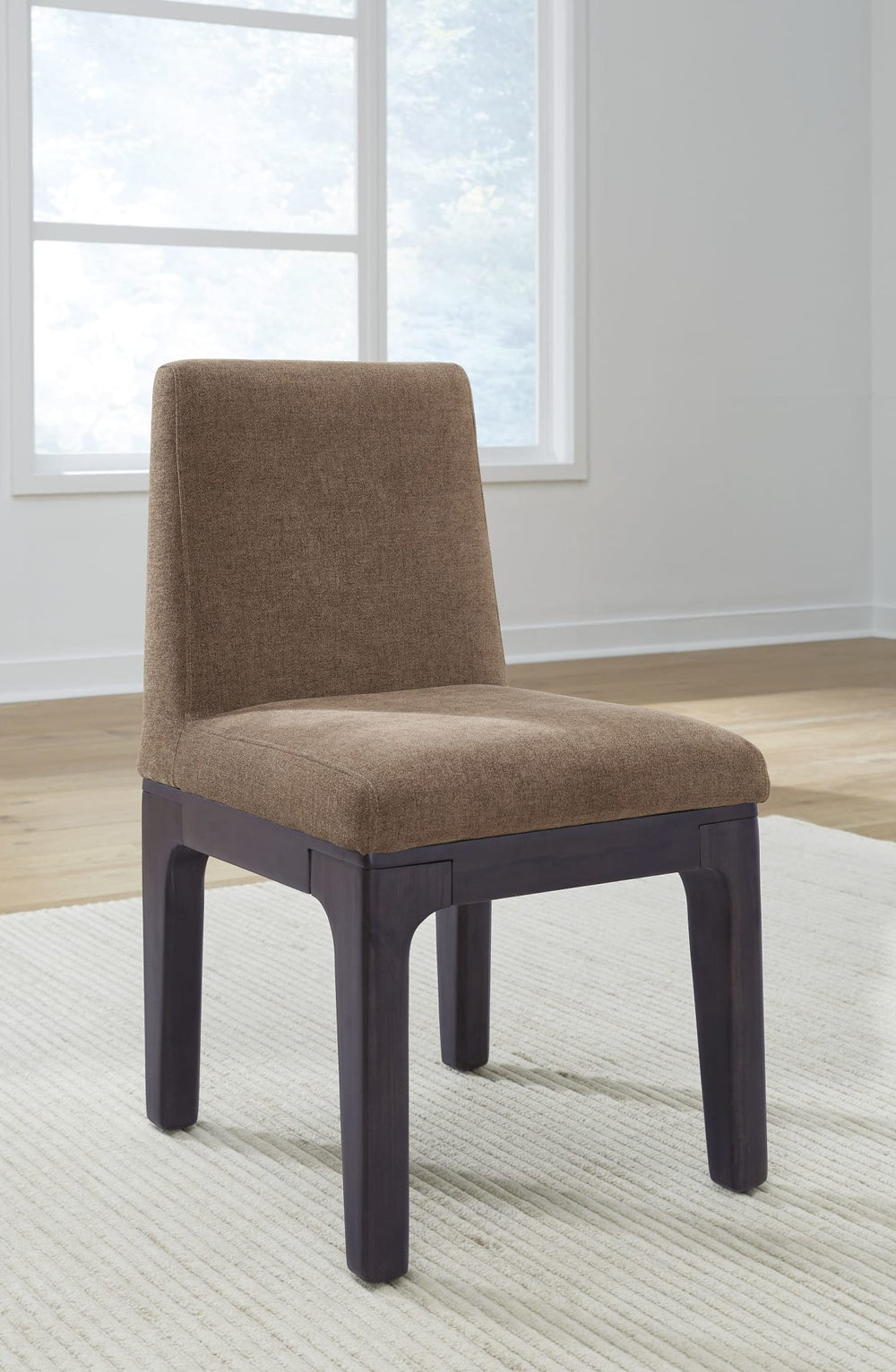 Zamba Chenille Upholstered Dining Chair in Pineapple and Jaguar — lifestyle photo