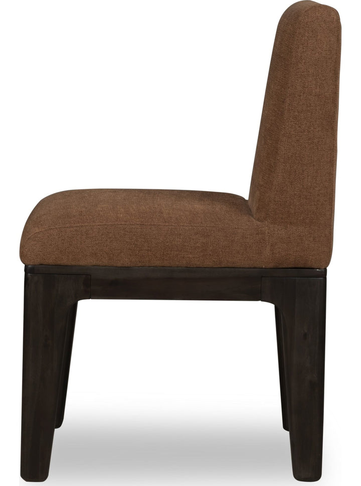 Zamba Chenille Upholstered Dining Chair in Pineapple and Jaguar — product view on a white background