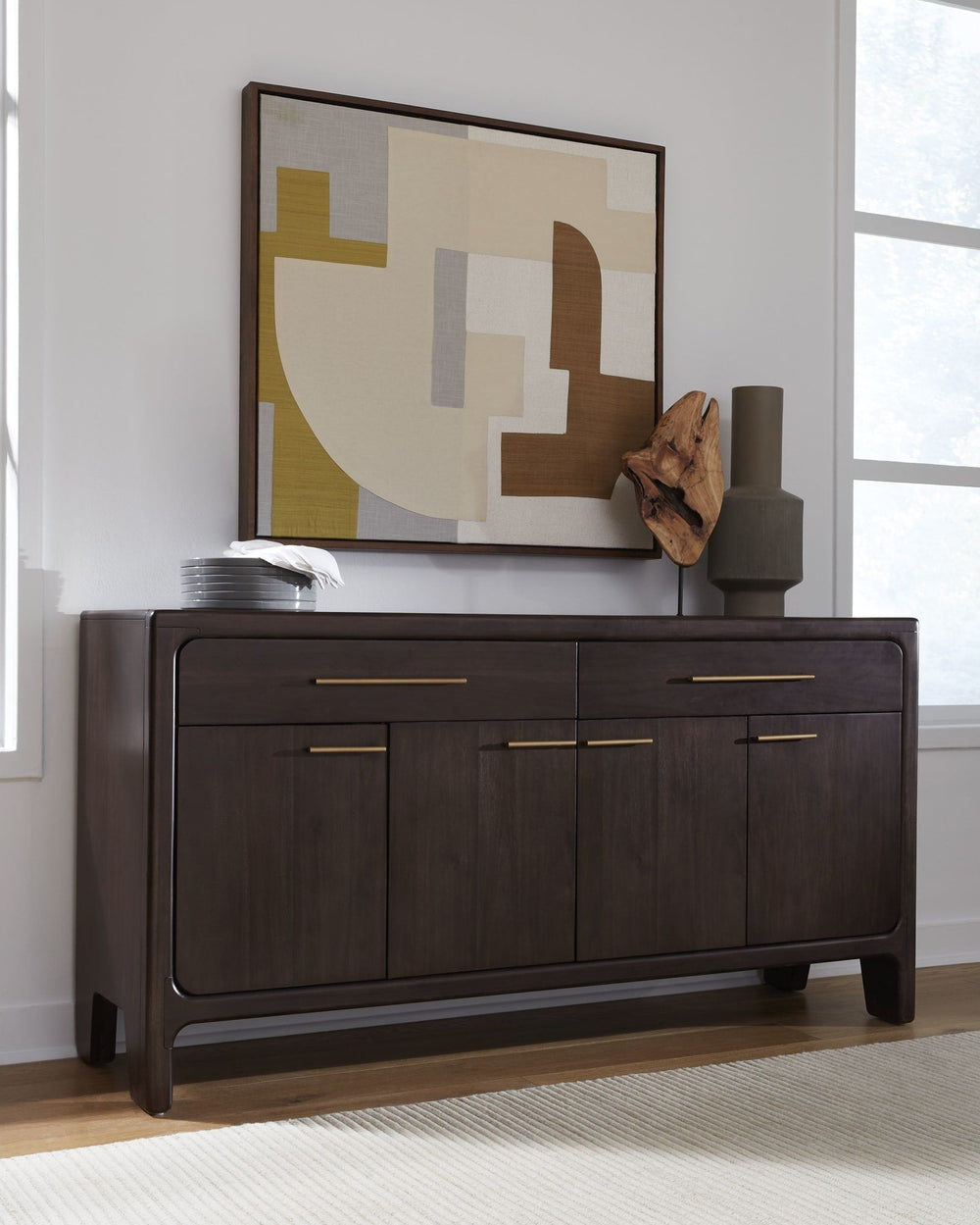 Zamba Four Door Two Drawer Sideboard in Jaguar — lifestyle photo