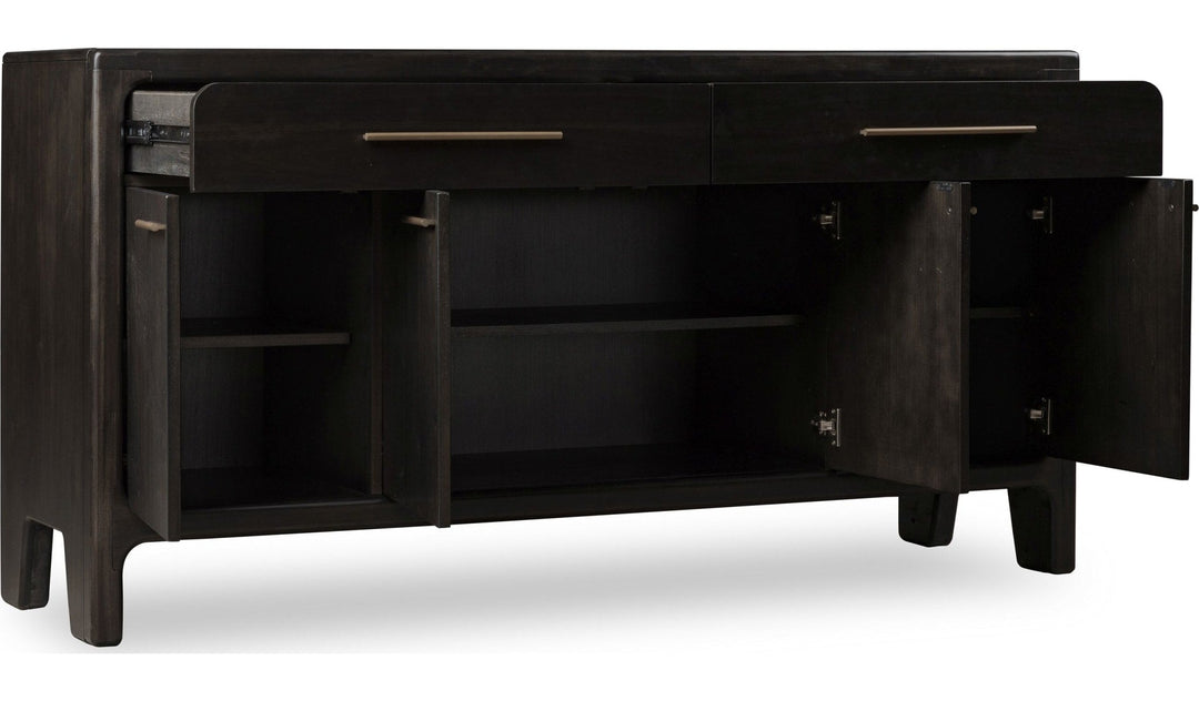 Zamba Four Door Two Drawer Sideboard in Jaguar — product view on a white background