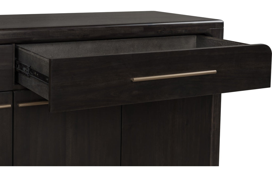 Zamba Four Door Two Drawer Sideboard in Jaguar — product view on a white background
