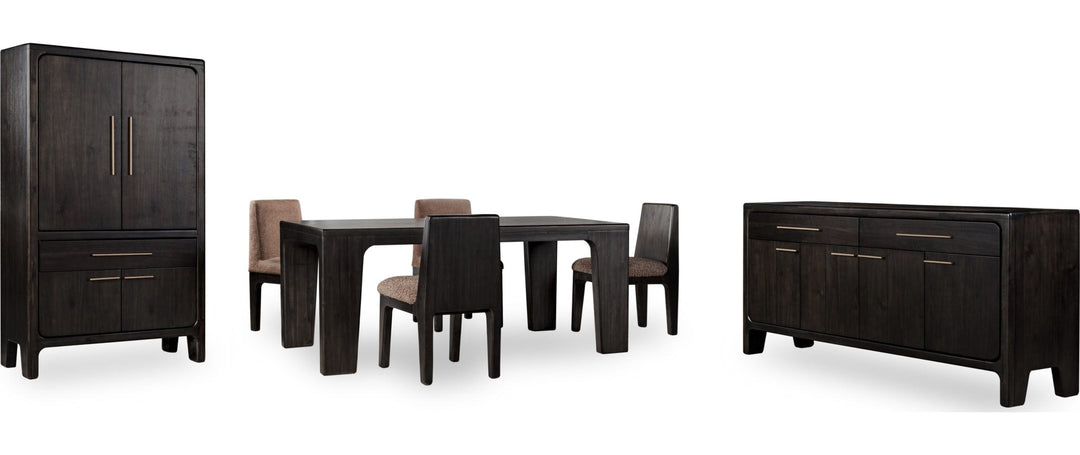 Zamba Rectangular Dining Table in Jaguar — product view on a white background