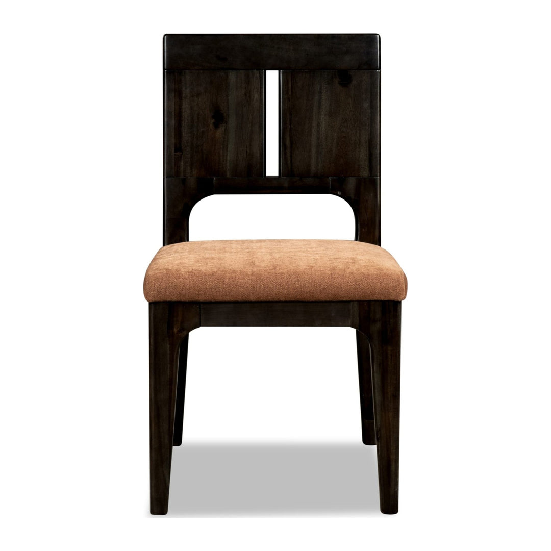 Zamba Slit Back Dining Chair by Modus in Pineapple and Jaguar — product view on a white background