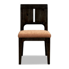 Zamba Slit Back Dining Chair by Modus in Pineapple and Jaguar — product view on a white background