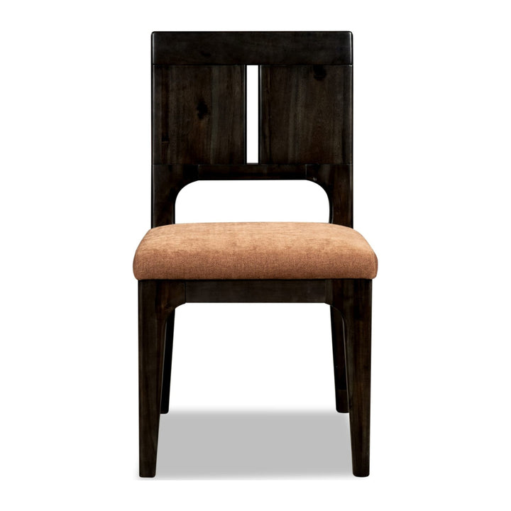 Zamba Slit Back Dining Chair by Modus in Pineapple and Jaguar — product view on a white background