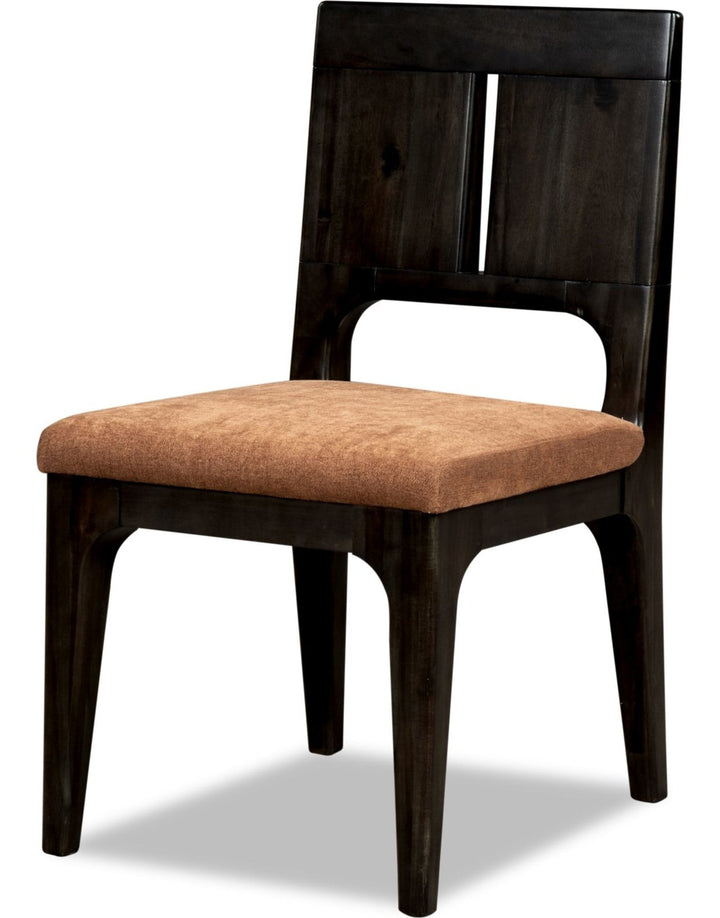 Zamba Slit Back Dining Chair in Pineapple and Jaguar — product view on a white background