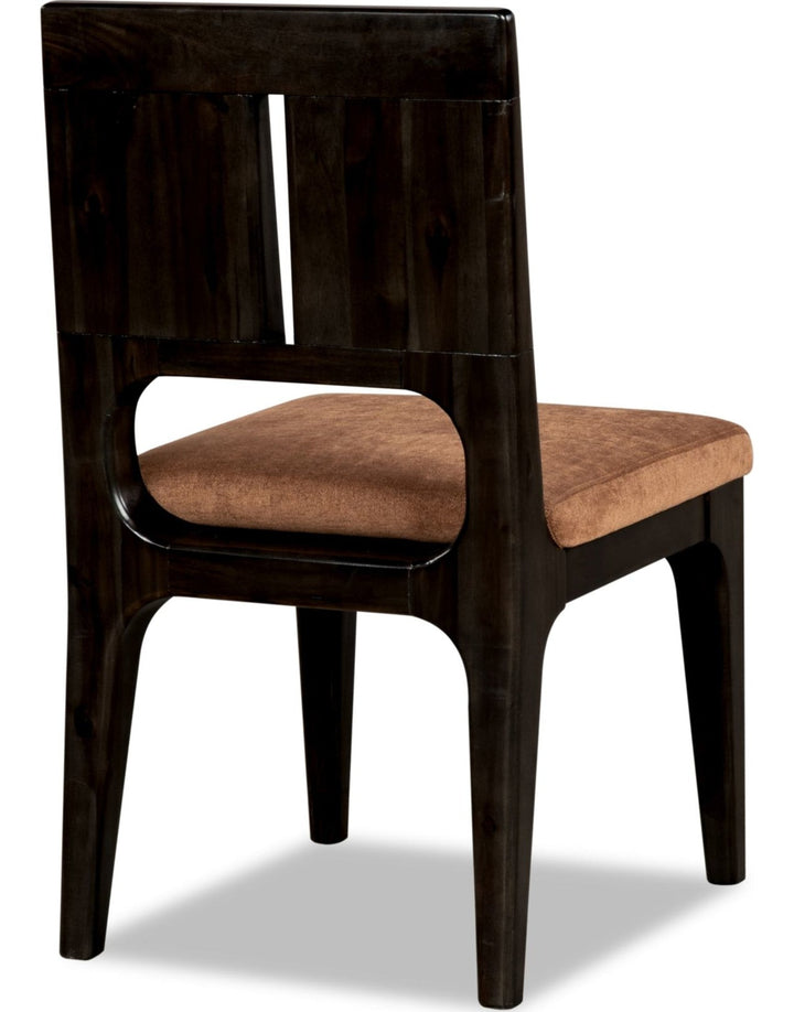 Zamba Slit Back Dining Chair in Pineapple and Jaguar — product view on a white background