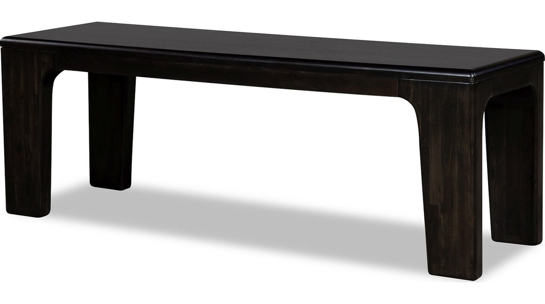 Zamba Wood Dining Bench in Jaguar — product view on a white background