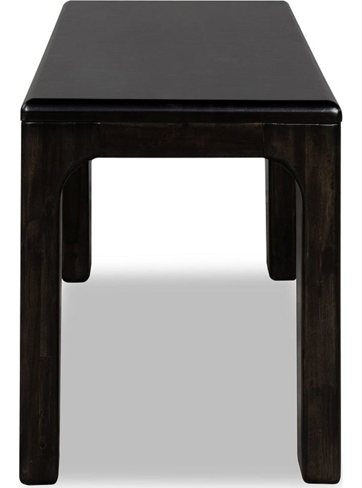 Zamba Wood Dining Bench in Jaguar — product view on a white background