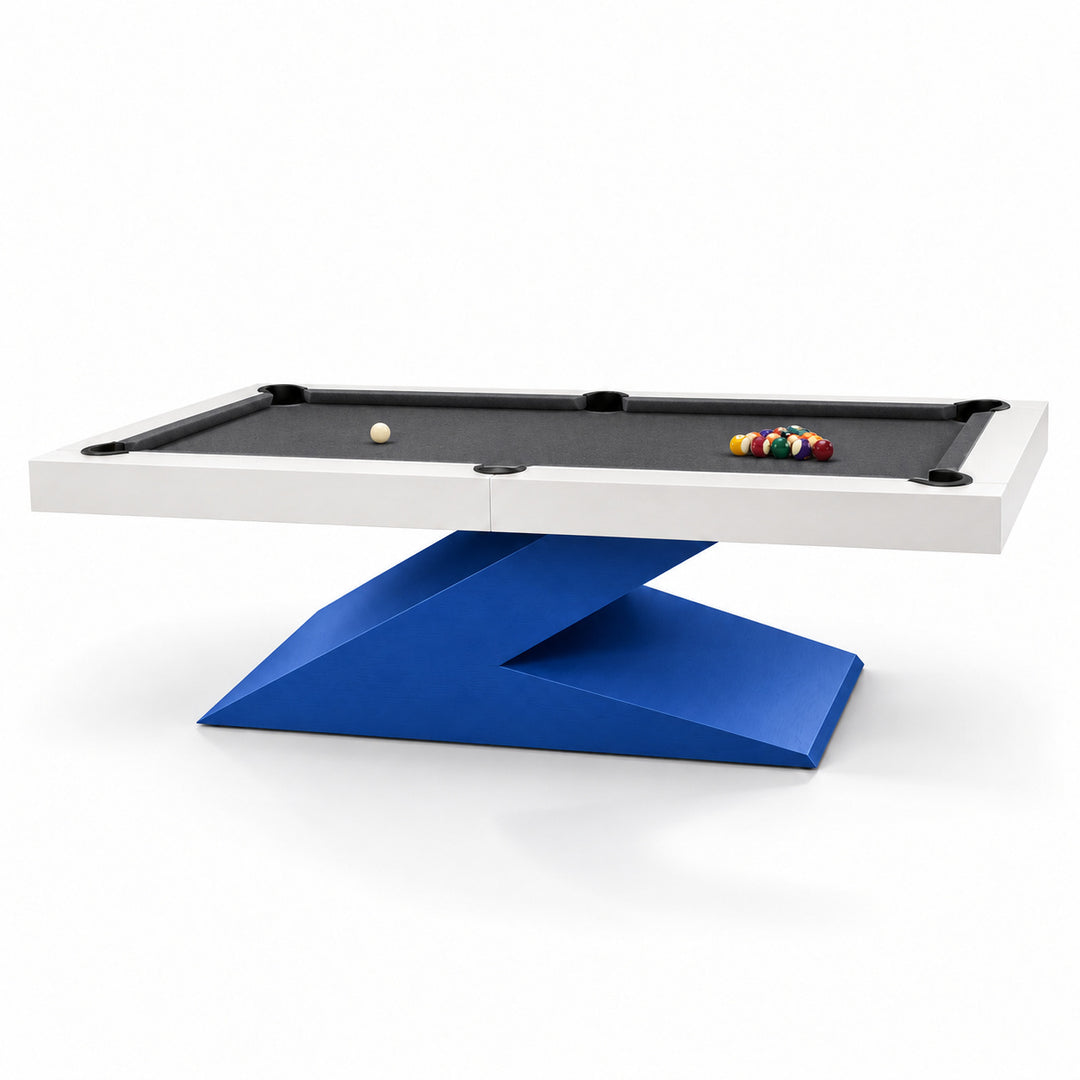 Zane pool table - Cobalt &amp; White 