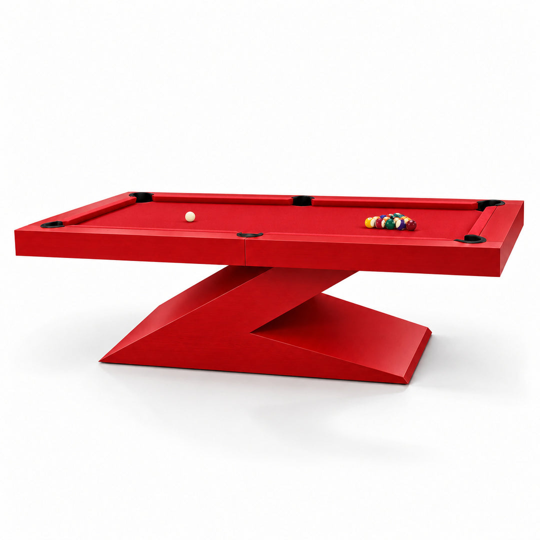 Zane pool table - Solid Racing Red 