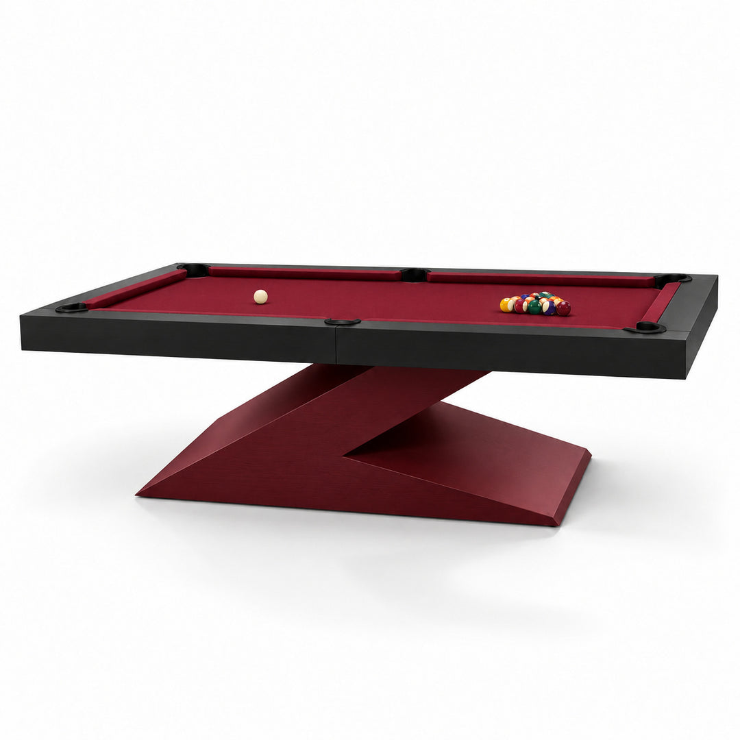 Zane pool table - Oxblood &amp; Black 