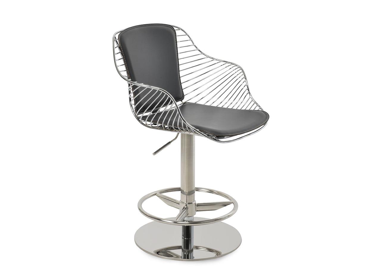 Zebra Arm Piston Stool by SohoConcept Bar Stools Soho Concept