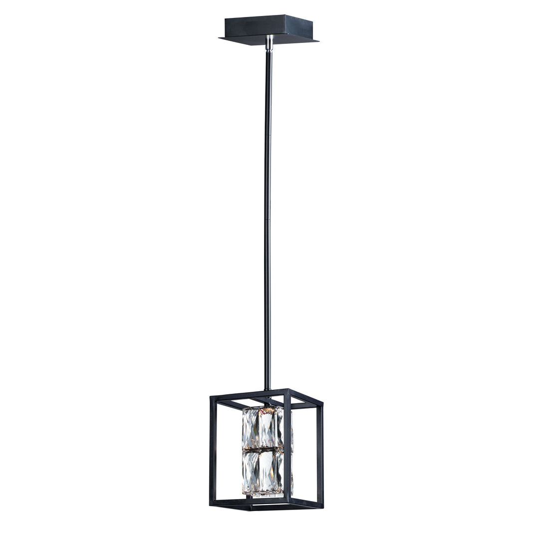 Zephyr 1-Light LED Pendant by ET2 Lighting in Black, front view