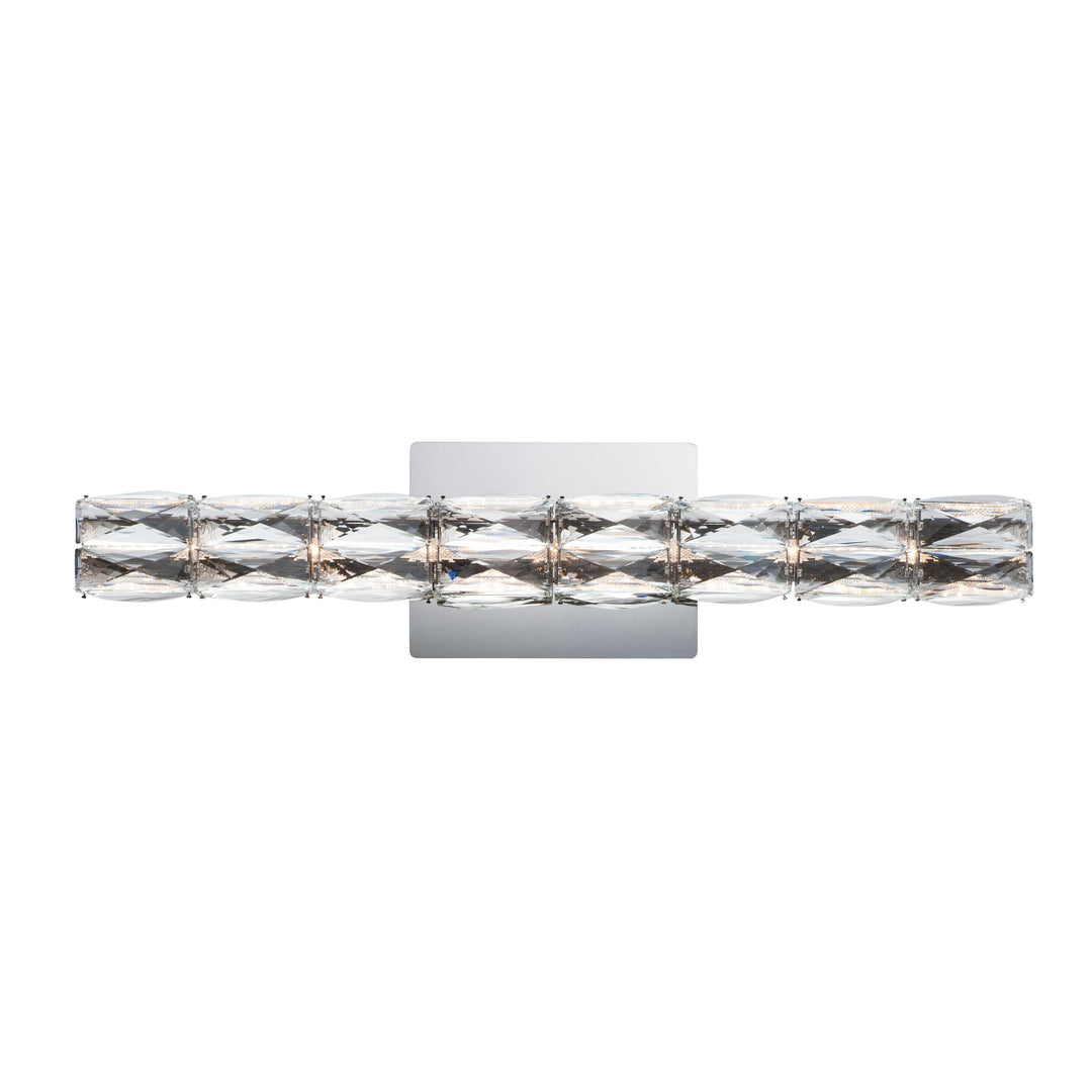 Zephyr 24" LED Bath Vanity by ET2 Lighting in Polished Chrome, front view
