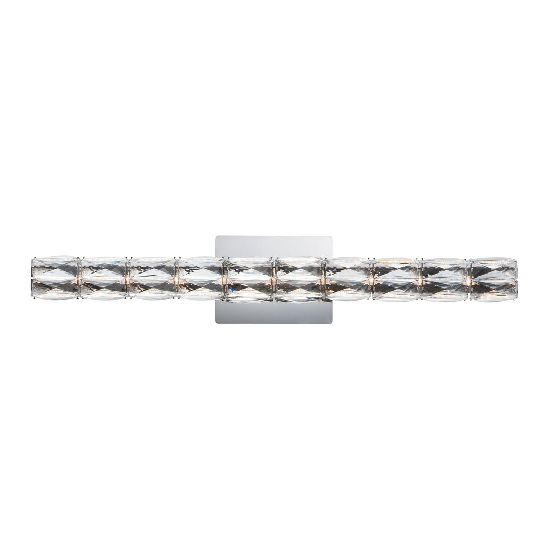 Zephyr 30" LED Bath Vanity by ET2 Lighting in Polished Chrome, front view