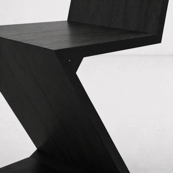 Zig Zag Chair | Black by Interior Moderna - view 4