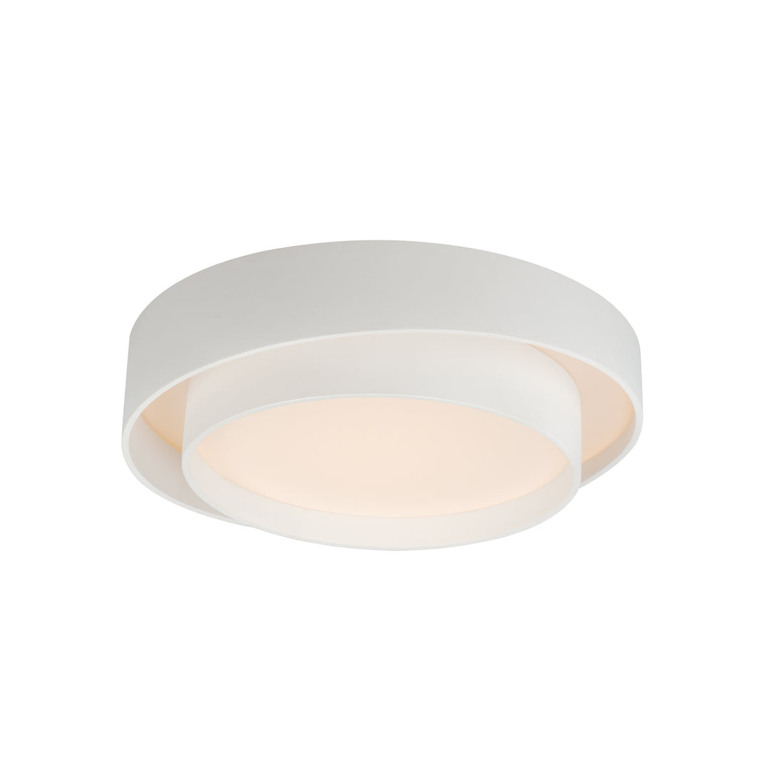 Ziggurat 19.75" LED Flush Mount by ET2 Lighting in White, front view