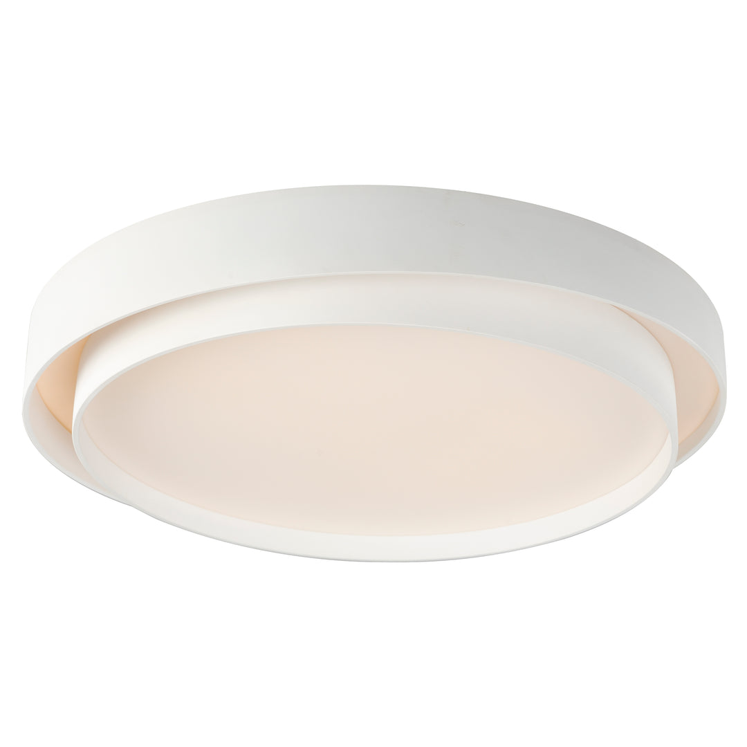 Ziggurat 31.5" LED Flush Mount by ET2 Lighting in White, front view