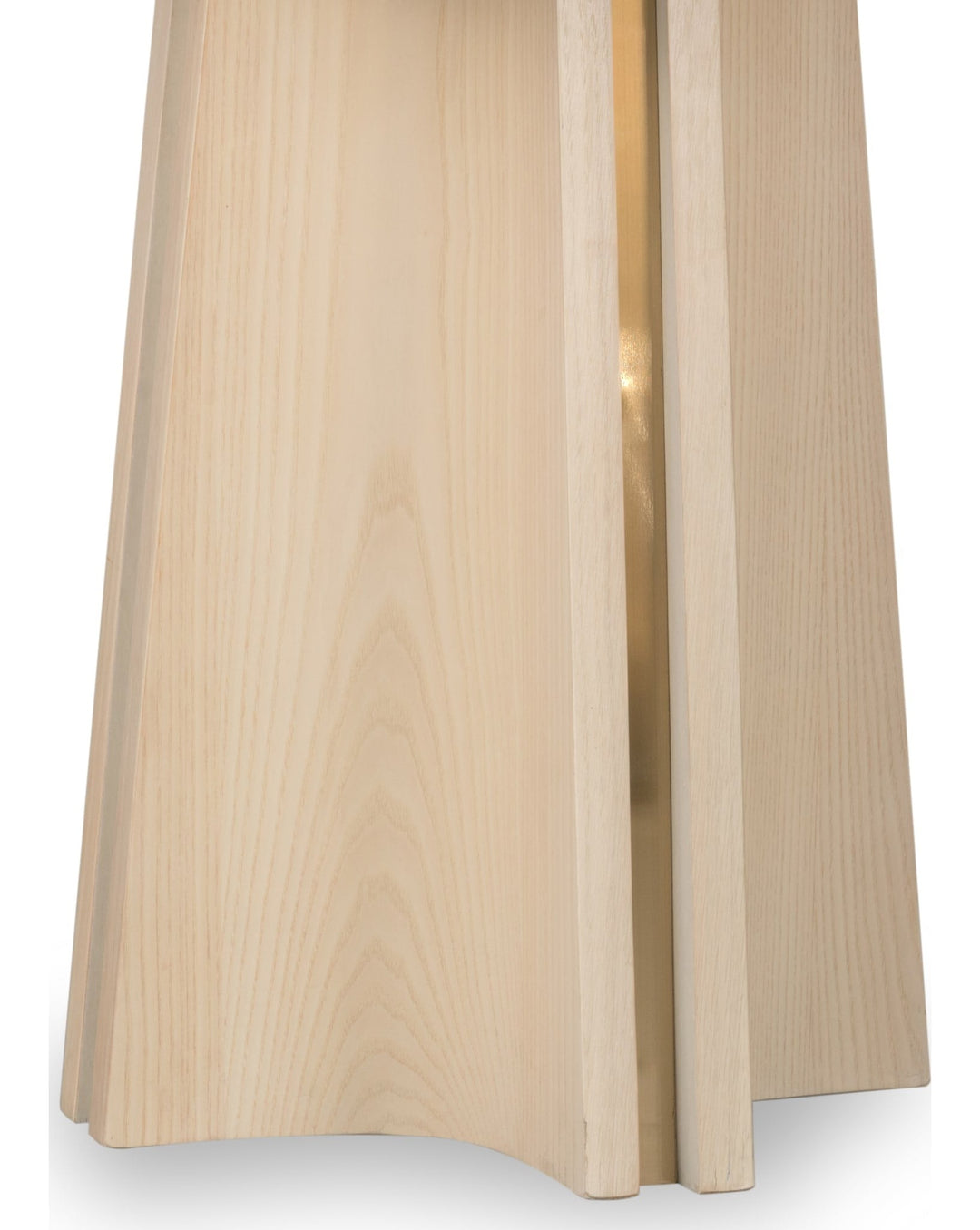 Zinnia Double Pedestal Dining Table in White Sand — product view on a white background