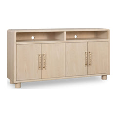 Zinnia Four Door Sideboard by Modus in White Sand — product view on a white background